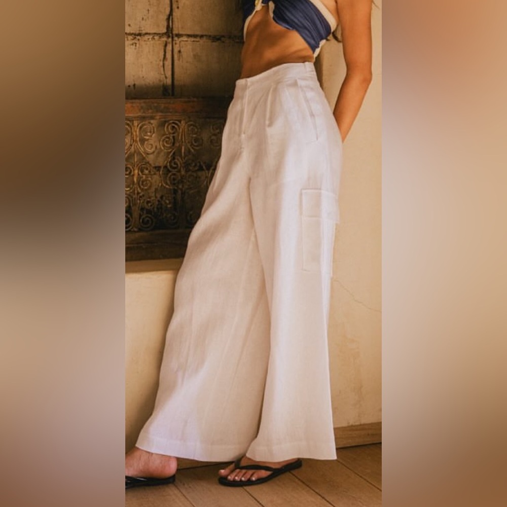 Line cargo pants with prenses 100% line from Colombia